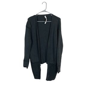 Lululemon charcoal open front cardigan size 8